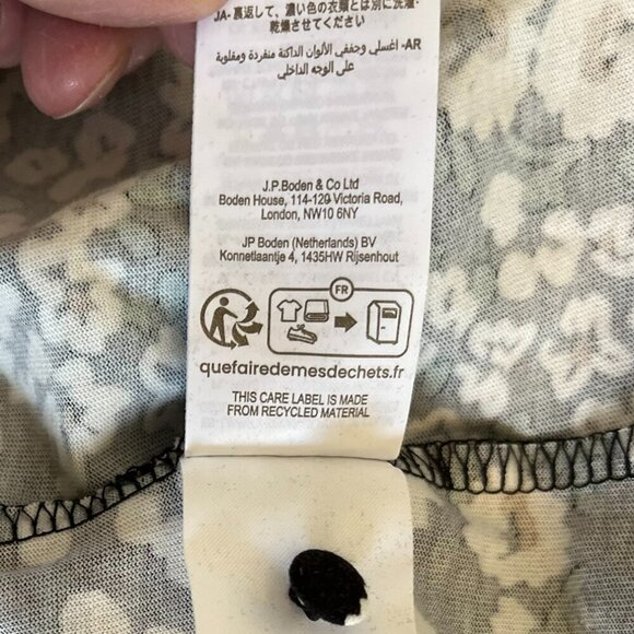 Boden Woman's Easy Yoke Mini Jersey In Heart Bloom Floral Summer Dress Sz 10L - Picture 11 of 13